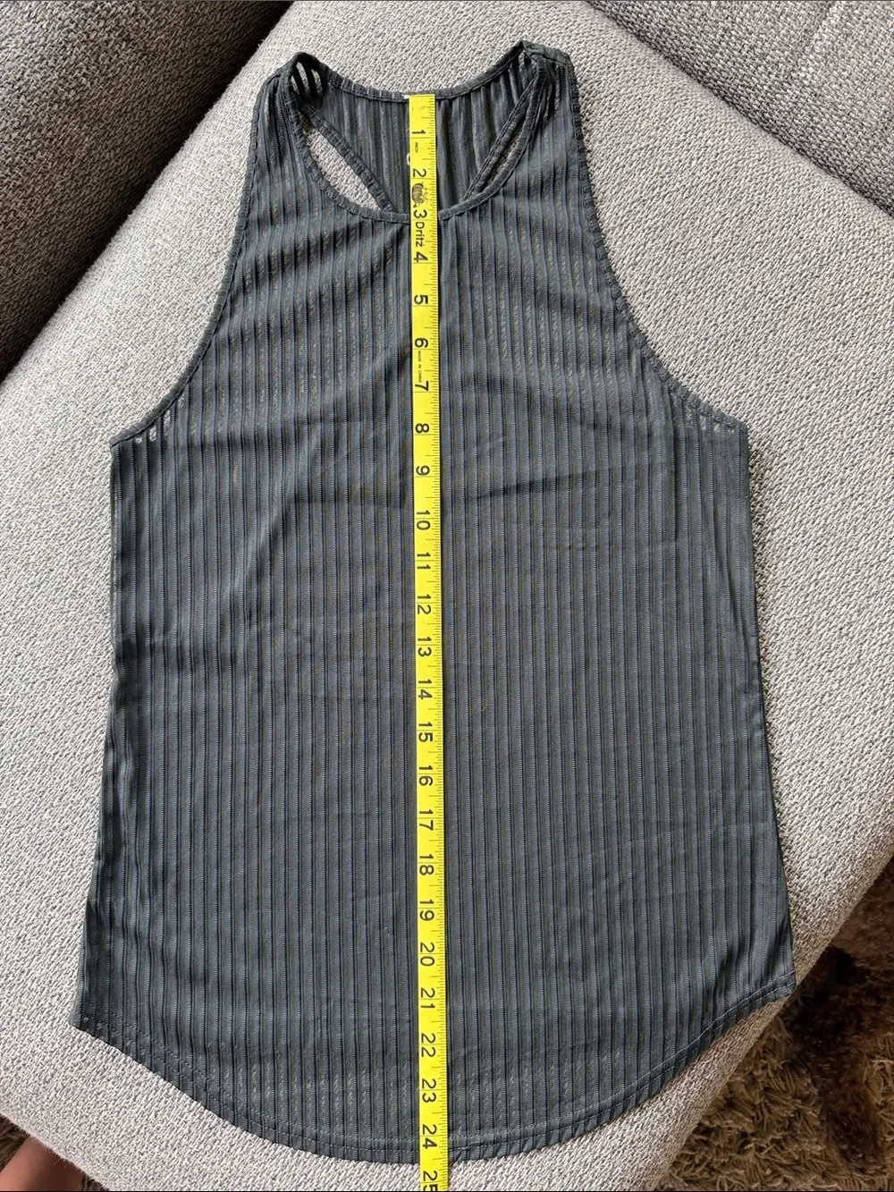 ALO Yoga Black Ribbed Racerback Tank